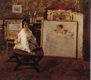 William Merritt Chase Do you speak with me oil painting picture wholesale